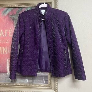 Chico's Deep Purple Quilted Jacket